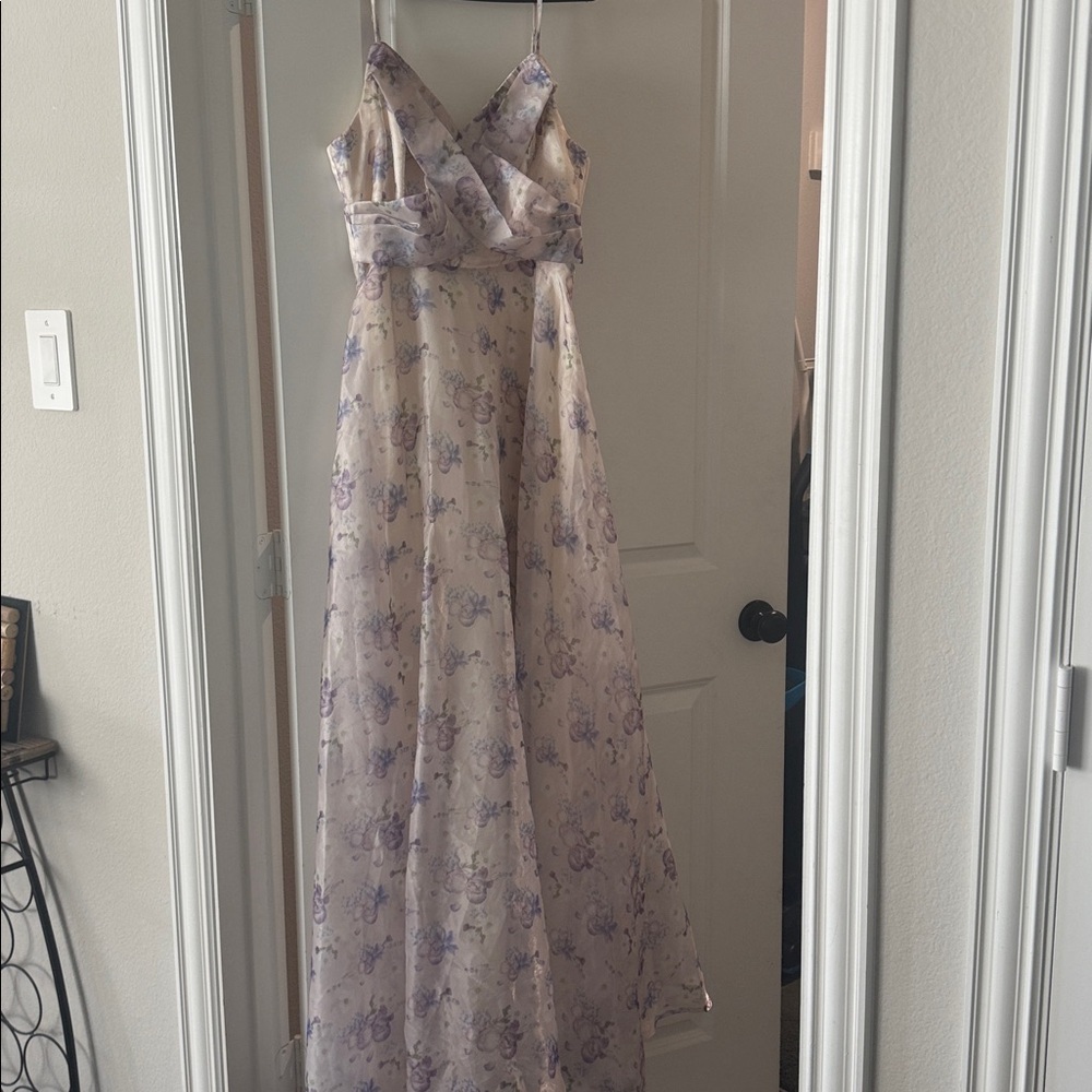 Endlessly Angelic Cream Floral Print Sleeveless Maxi Dress - Picture 6 of 7